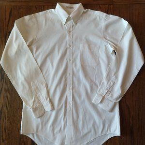 Arnie II white classic button down dress shirt.  Size L